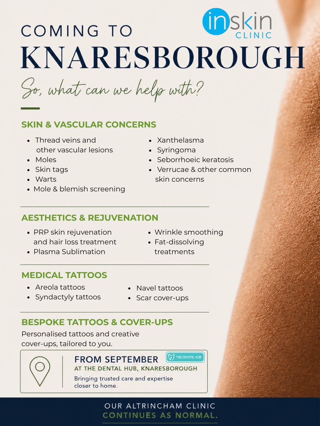 We are expanding our clinic services to North Yorkshire